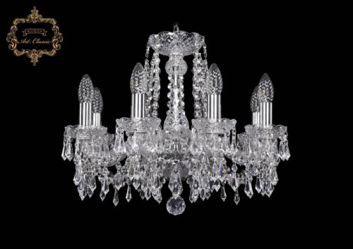 Подвесная хрустальная люстра 11.23 Art Classic 11.23.8.165.Cr.Dr
