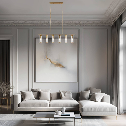 Люстра на штанге Eurosvet Oriens 60166 латунь