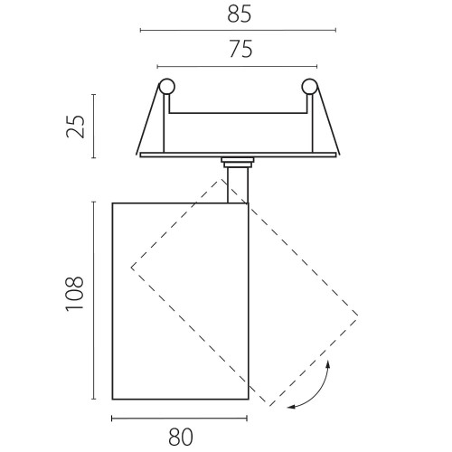 Встраиваемый светильник Lightstar Alta Base A5346RS