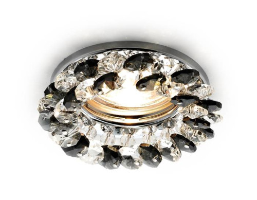 Встраиваемый светильник Ambrella Crystal K206 BK/CH