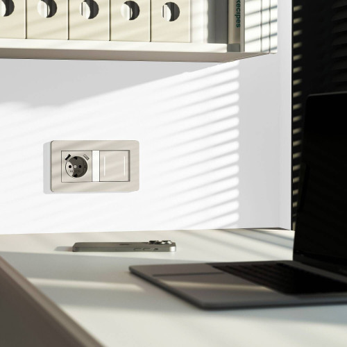 Сенсорный выключатель Werkel W4522014/ Сенсорный выключатель двухклавишный с подсветкой (дымчатый)