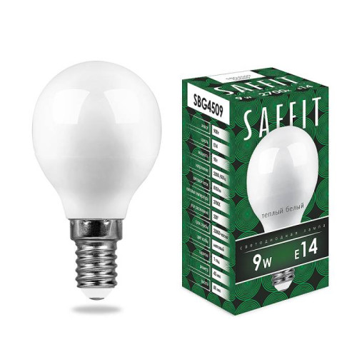 Светодиодные лампочки Saffit 55080 (E14)  (9Вт)  (2700K) 