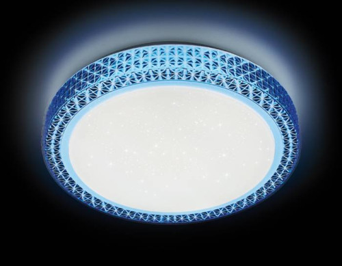 Потолочный светодиодный светильник Ambrella Orbital Crystal F85 BL 48W D400