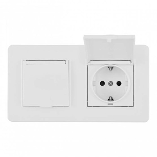 Розетка Arte Milano Set16-2 SET16-2-41-1x2 white