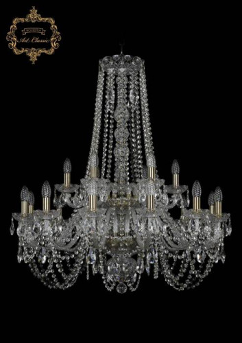 Подвесная хрустальная люстра 11.11 Art Classic 11.11.12+6.300.2d.h-94.Br.Sp