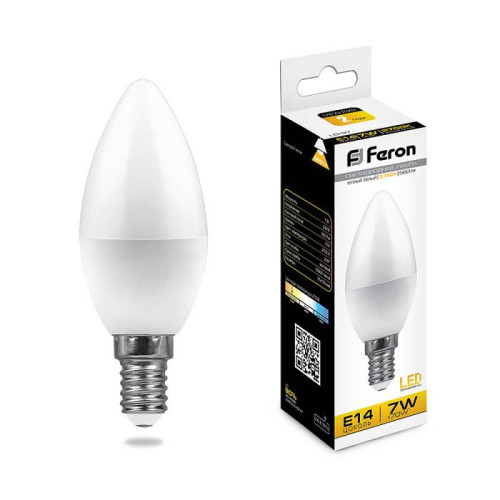 Светодиодные лампочки Feron 25475 (E14)  (7Вт)  (2700K) 