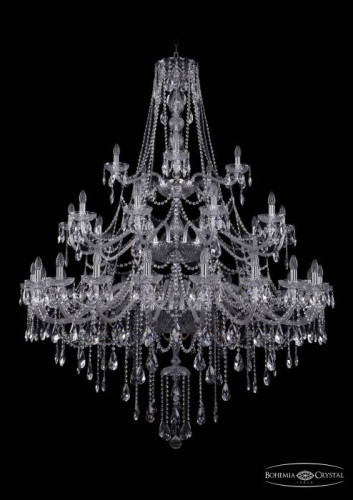 Подвесная хрустальная люстра 1415 Bohemia 1415/20+10+5/530/3d Ni