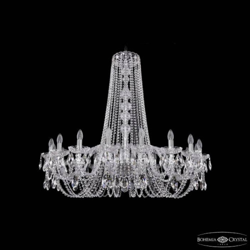 Подвесная хрустальная люстра 1402 Bohemia 1402/18/400/h-105 Ni