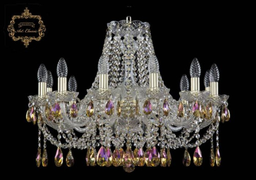 Подвесная хрустальная люстра 11.12 Art Classic 11.12.12.240.Gd.Sp.K777