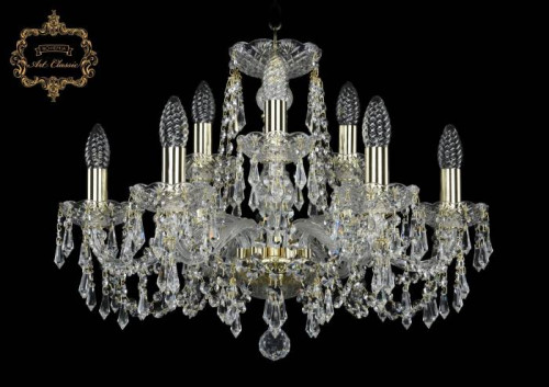 Подвесная хрустальная люстра 11.23 Art Classic 11.23.6+3.200.Gd.Dr