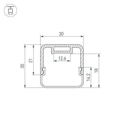 Профиль Arlight Line-D 055097