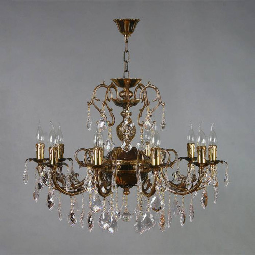 Подвесная хрустальная люстра Alicante Ambiente 8888/10 PB Leaf Crystal