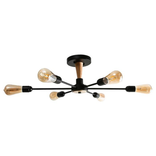 Потолочная люстра ЭкономСвет 80008 80008/6BK+WD