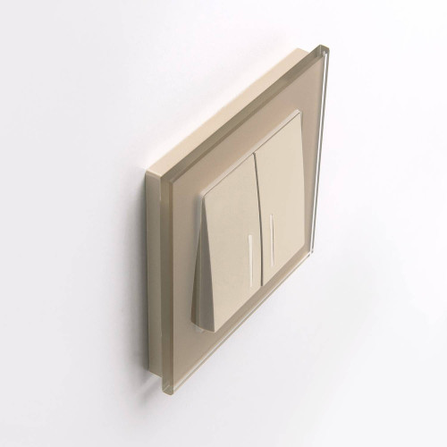 Выключатель Werkel W1120111/ Выключатель двухклавишный с подсветкой (шампань)