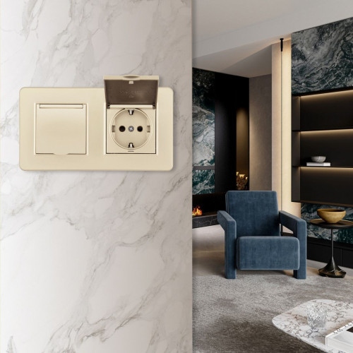 Розетка Arte Milano Set16-2 SET16-2-41-1x2 shampan