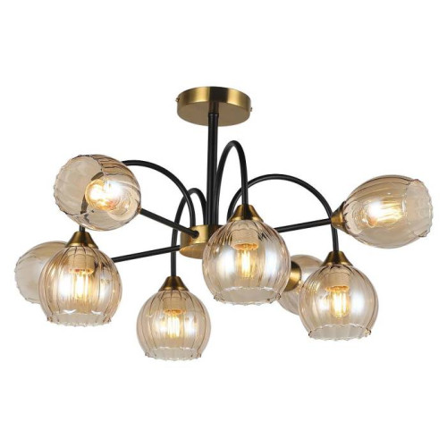 Люстра потолочная Е14 8*40Вт MD.51831-8-S-BK+BR