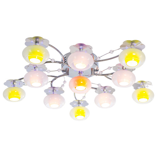 Потолочная люстра ЭкономСвет 7732 7732/11CR RC MIXLED