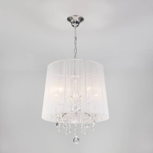 Подвесная люстра Eurosvet 2045 2045/5 хром/белый