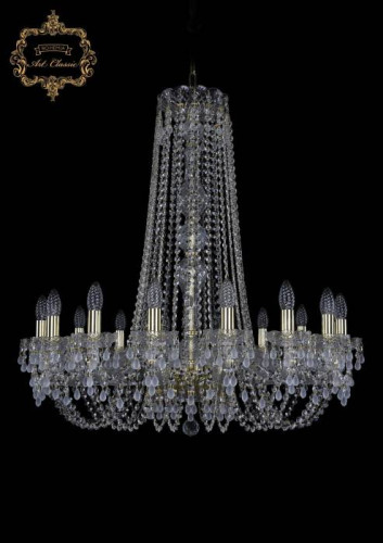 Подвесная хрустальная люстра 11.24 Art Classic 11.24.16.300.h-86.Gd.V0300
