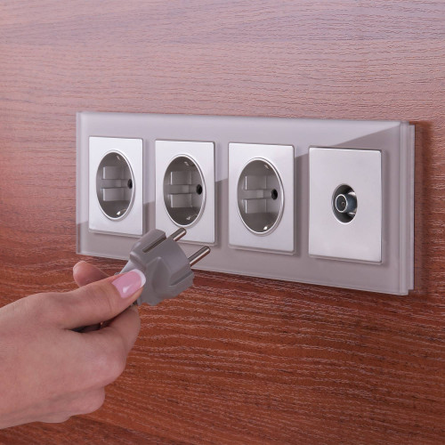 Розетка Werkel W1171006/ Розетка с заземлением (серебряный)