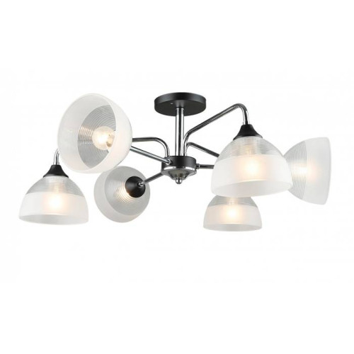 Люстра потолочная 6*Е27 MD.4196-6-S-CH+BK