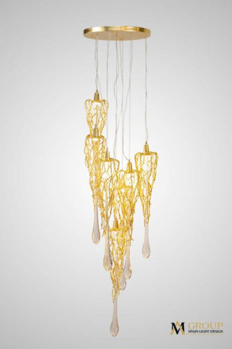 Светильник подвесной AM Group MANTECADO D600-7 GOLD