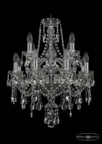 Подвесная хрустальная люстра 1415 Bohemia 1415/8+4/165/2d Ni