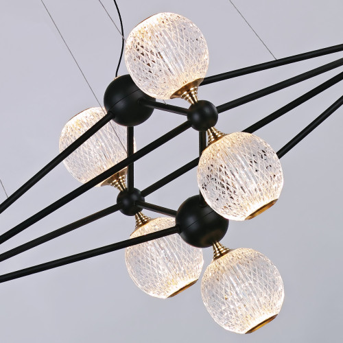 Подвесная люстра Delight Collection Elliot Diamante MD20022005-9B black/chrome