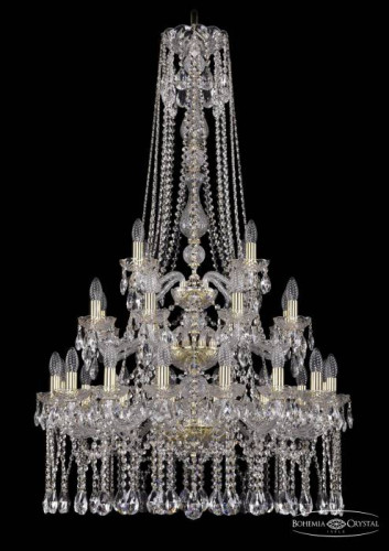 Подвесная хрустальная люстра 1413 Bohemia 1413/16+8+4/300/h-134/3d G