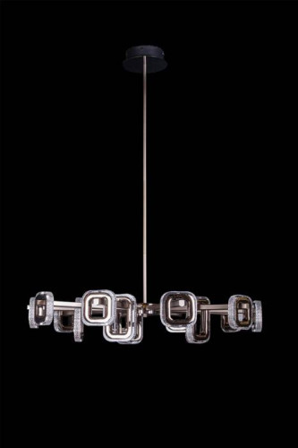 Люстра на штанге LEON Theona LE7701/15 Grey/Black Chrome