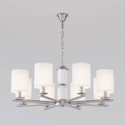 Подвесная люстра Eurosvet Caprera 60146/8 никель Smart