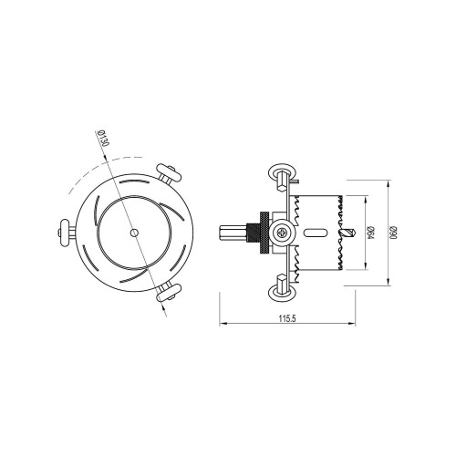 Двухуровневая коронка Arlight Drill 053042