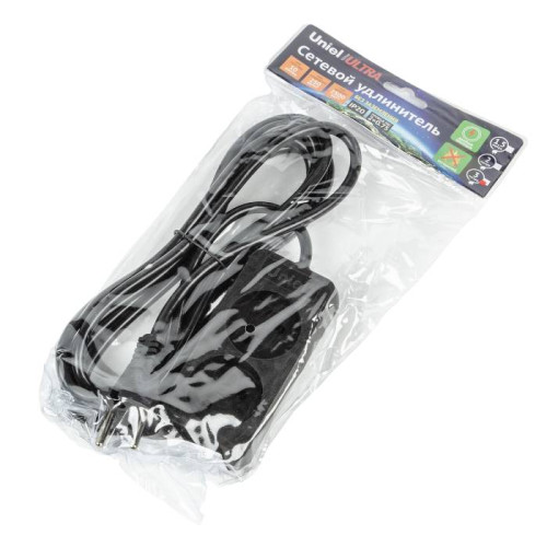 Удлинитель Uniel Ultra S-CU2-3 BLACK