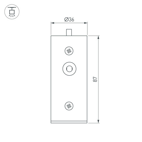 Заглушка для профиля Arlight Sl-Round 050534