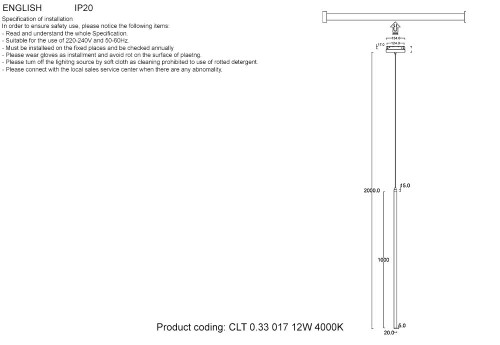 Трековый светильник Crystal Lux Space CLT 0.33 017 12W BL 4000K