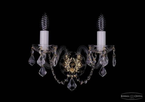 Настенное бра Bohemia 1402 1402B/2/141G/Leafs