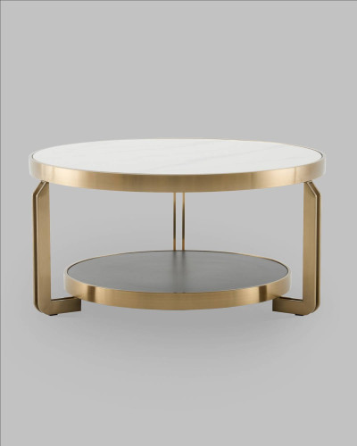 Журнальный стол Stool Group Калисто ECT-316-BRCG white/black