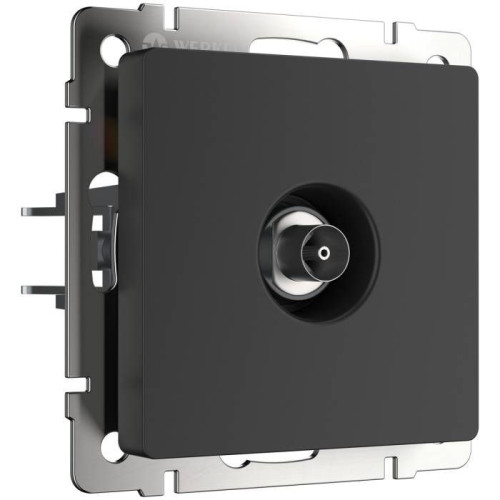 Розетка Werkel W1183008/ ТВ-розетка оконечная (черный матовый)