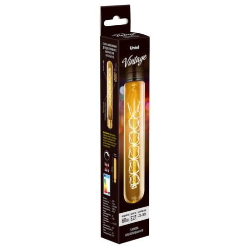 Ретро лампа Uniel Vintage серия Лампы накаливания IL-V-L32A-60/GOLDEN/E27 CW01