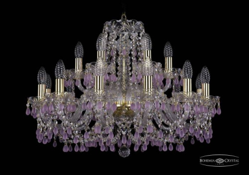 Подвесная хрустальная люстра 1410 Bohemia 1410/12+6/240 G V7010
