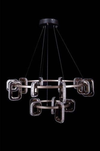 Подвесная люстра LEON Theona LE7701/10+5 Grey/Black Chrome