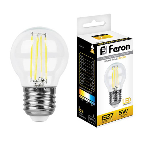 Светодиодные лампочки Feron 25581 (E27)  (5Вт)  (2700K) 