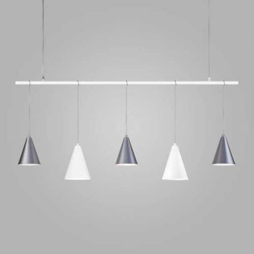 Светильник подвесной Eurosvet Castle 50088/5 белый/серебро