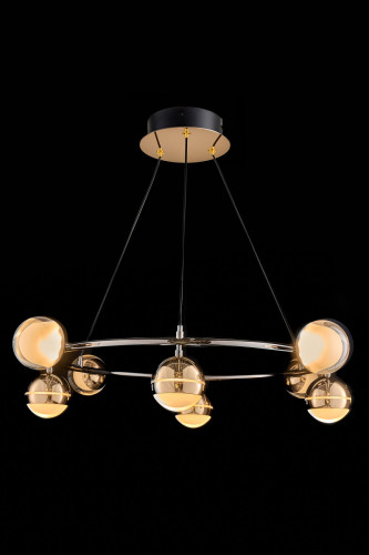 Подвесная люстра LEON Lilith LE7709/8 Black Chrome/Gold