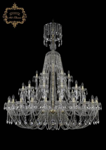 Подвесная хрустальная люстра 11.21 Art Classic 11.21.24+12+6.530.XL-170.Gd.Sp