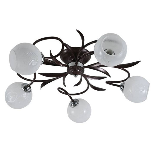 Потолочная люстра ЭкономСвет 10075 10075/5CF+CR WT