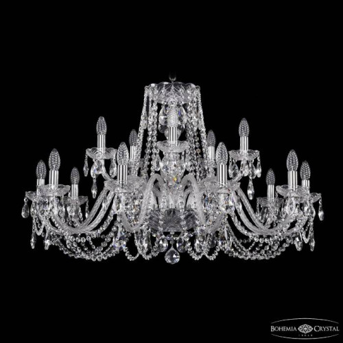 Подвесная хрустальная люстра 1402 Bohemia 1402/10+5/360 Ni