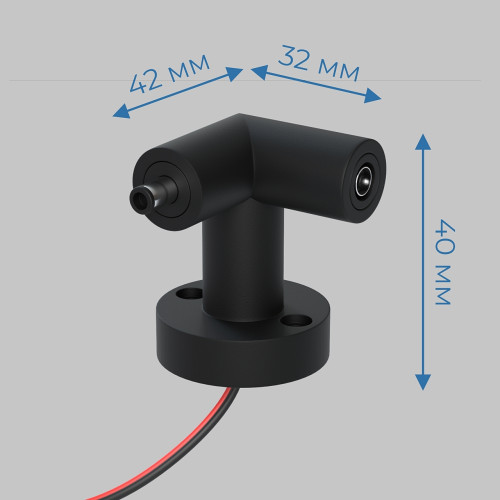 L-соединитель (R) настенно-потолочный монтаж 24В с проводом осветительной системы THIN&SMART Черный IL.0060.4006-W-BK