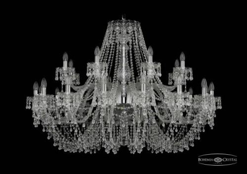Подвесная хрустальная люстра 1410 Bohemia 1410/16+8/460 Ni V0300