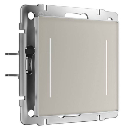 Сенсорный выключатель Werkel W4522014/ Сенсорный выключатель двухклавишный с подсветкой (дымчатый)